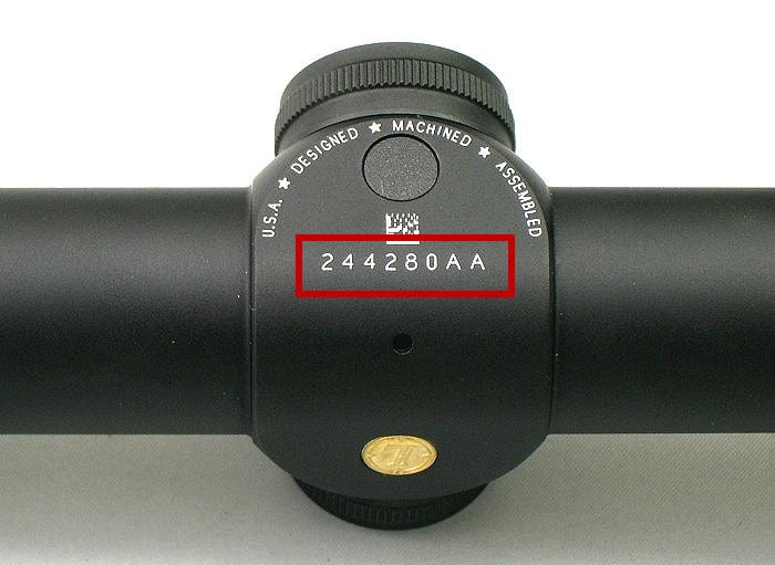 Example of Leupold Scope Serial Location